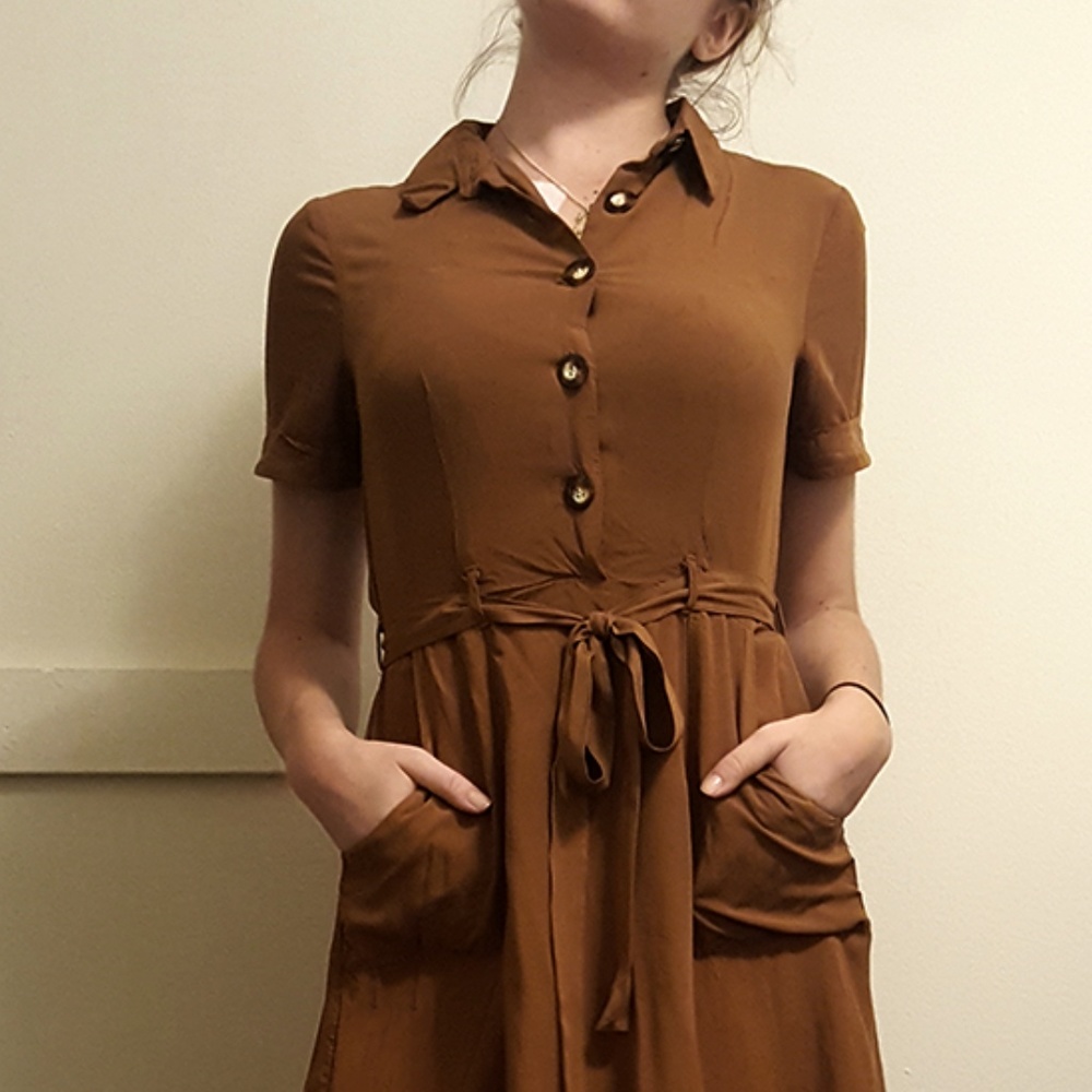 Monteau Button-Up Midi Dress